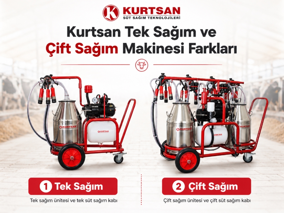 Kurtsan Tek Sağım ve Çift Sağım Makinesi Arasındaki Farklar Nelerdir?