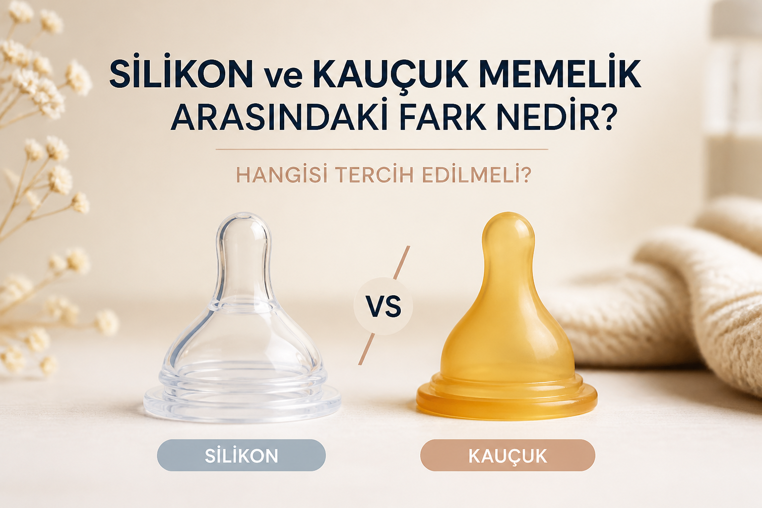 Silikon ve Kauçuk Memelik Arasındaki Fark Nedir? Hangisi Tercih Edilmeli?