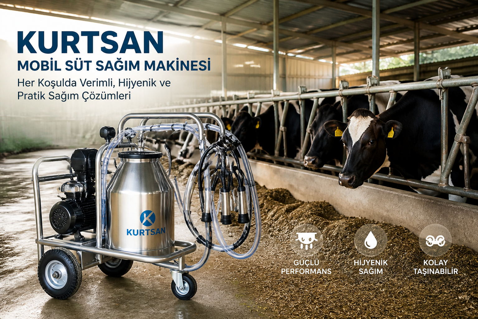 Kurtsan Mobil Süt Sağım Makinesi Nedir? Hangi İşletmeler İçin Uygundur?